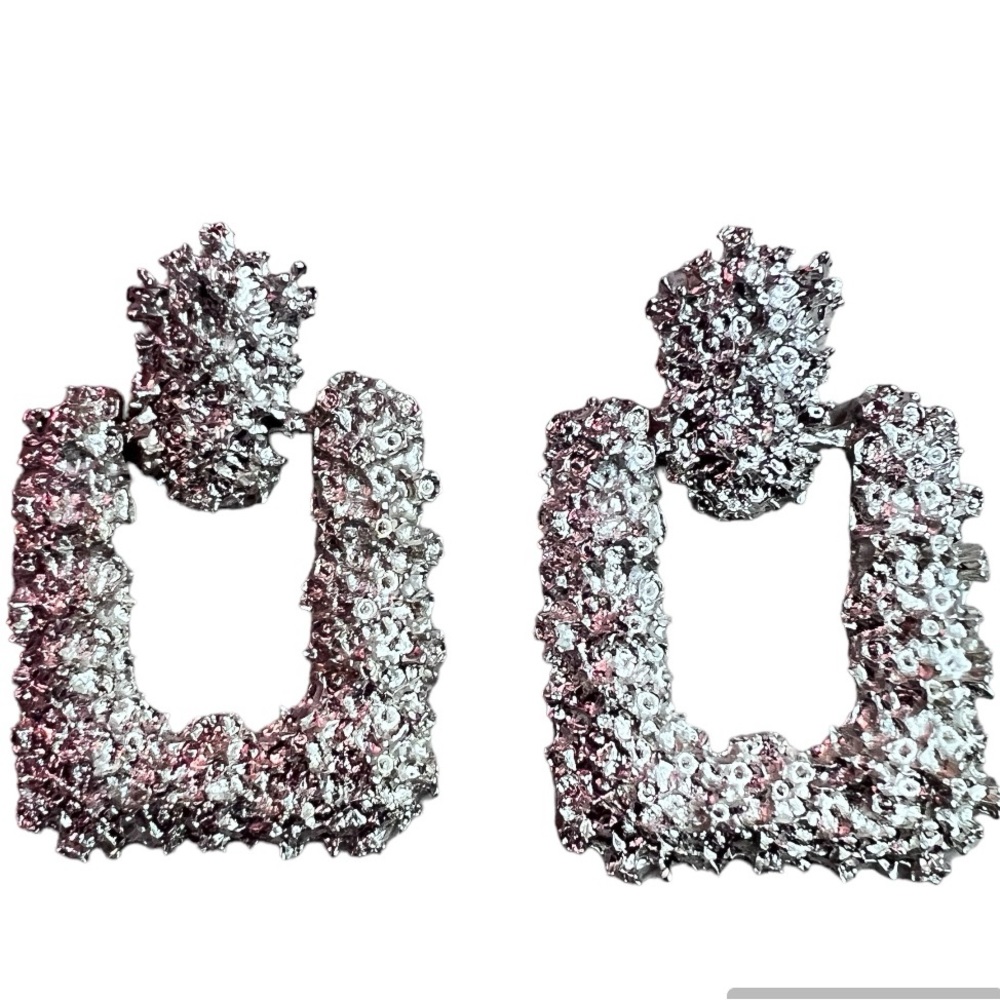 Stainless steel chunky earrings